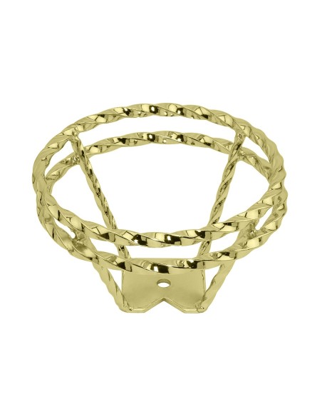 Full Double Twisted Straight Steering Wheel Gold.